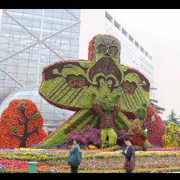 山東濰坊立體花壇造型